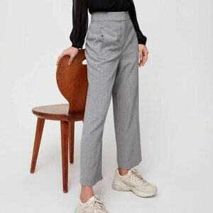 Aritzia Little Moon Malva Pant Size 6 Micro-Houndstooth Black and White